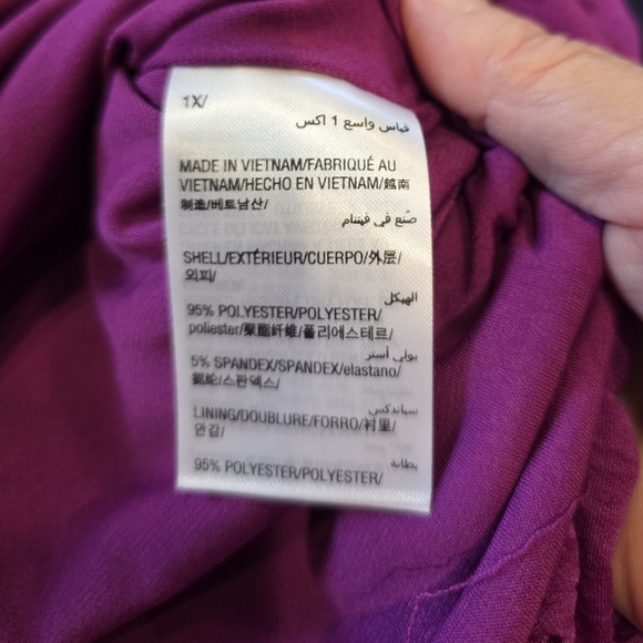 Alfani Vibrant Purple Women's Blouse - Picture 10 of 10